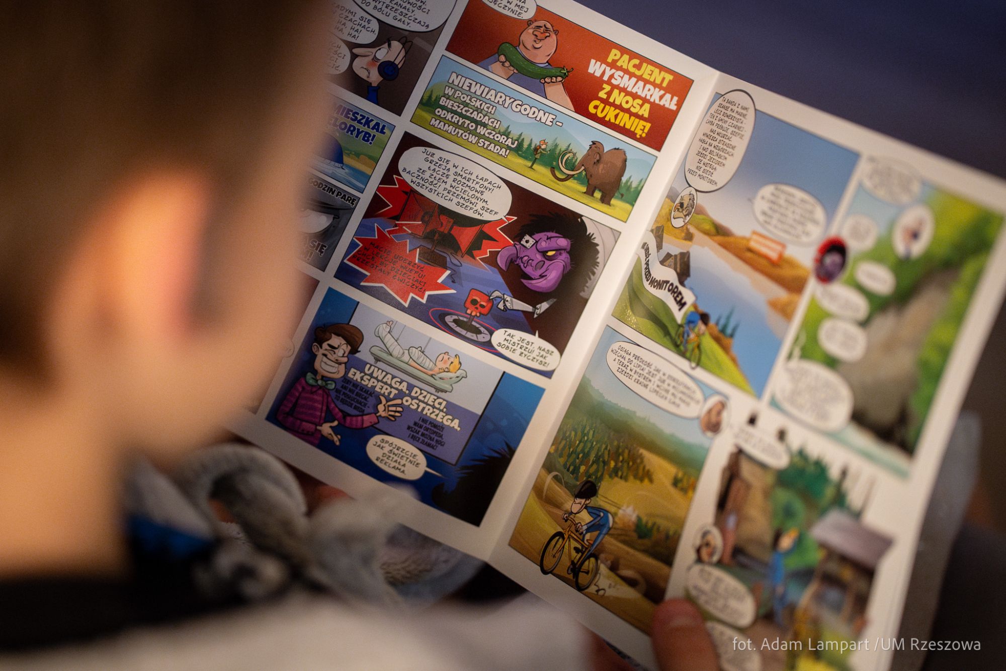 zdjęcie komiksu dla dzieci i młodzieży, fot. Adam Lampart, Urząd Miasta Rzeszowa